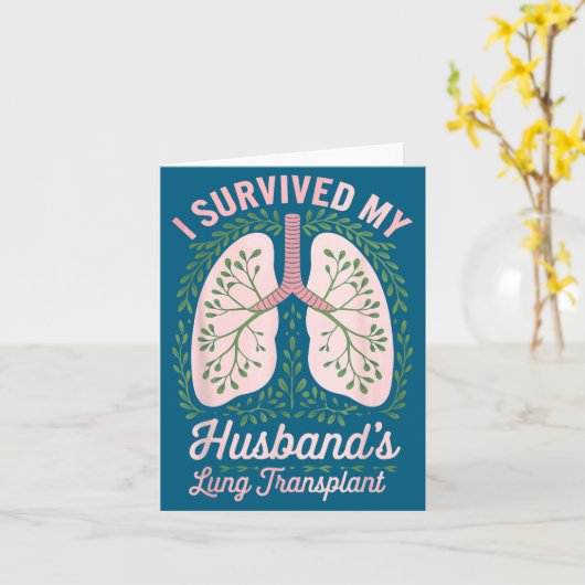 Survived Husband's Lung Transplant Design カード (黄色い花)