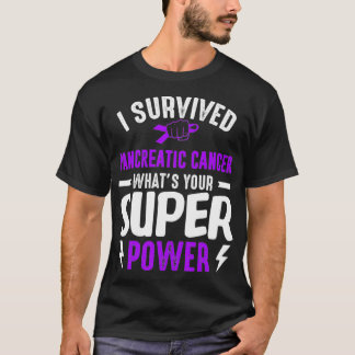 Survived Pancreatic Cancer Awareness Survivor Purp Tシャツ