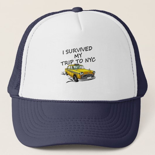 Survived Trip NYC Funny Trucker Hat キャップ (正面)