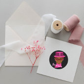 "Surviver In Pink"ステッカー – カスタマイズ可能 ラウンドシール