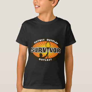 Surviver Outoit、アウトプレイ、アウトラストロゴ Tシャツ