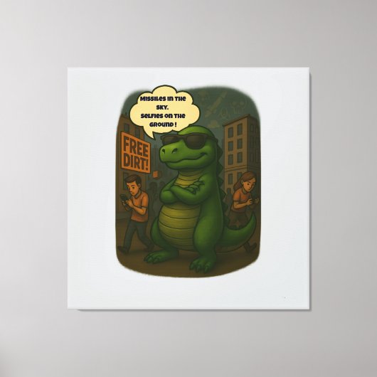 Surviving 2025: Dino Style キャンバスプリント (正面)