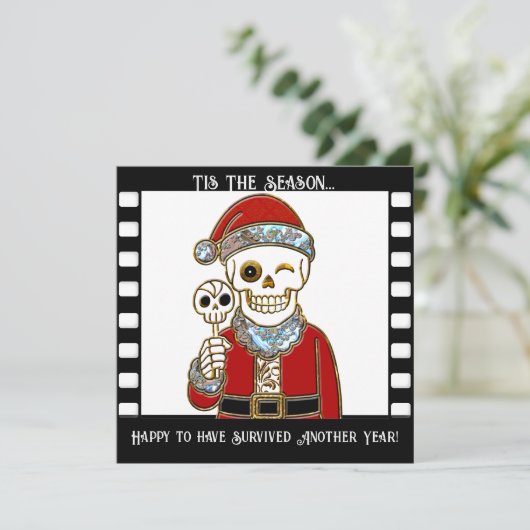 Surviving Another Year Funny Christmas card 招待状 (スタンド正面)