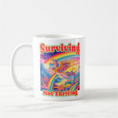 Surviving Not Thriving – Rainbow Unicorn Mug コーヒーマグカップ (左)