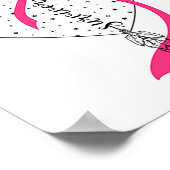 Survivor Bow Arrow Warrior Hope Pink Ribbon Breast ポスター (角)