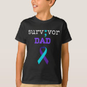 Survivor Dad - Semicolon Gift Suicide Prevention A Tシャツ (正面)