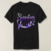 Survivor Fibromyalgia Awareness Butterfly Tシャツ (デザイン正面)