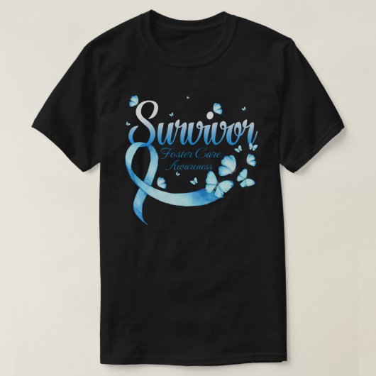 Survivor Foster Care Awareness Butterfly Tシャツ (デザイン正面)