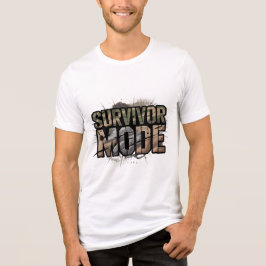Survivor Mode Cracked Wall Men’s T-Shirt – Battle  トライブレンドＴシャツ