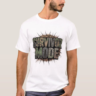 Survivor Mode Impact Hole Men’s T-Shirt – Dark Tシャツ