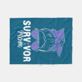 Survivor Mom - Semicolon Suicide Prevention Awaren フリースブランケット (正面(横))