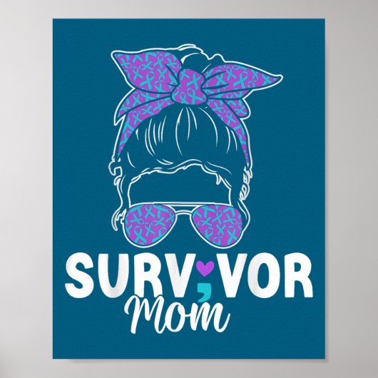 Survivor Mom - Semicolon Suicide Prevention Awaren ポスター (正面)