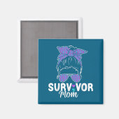 Survivor Mom - Semicolon Suicide Prevention Awaren マグネット (正面/裏面)