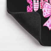 Survivor Nk Ribbon Coquette Bow Breast Cancer Awar マウスパッド (コーナー)