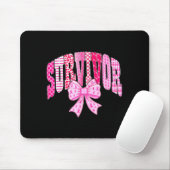 Survivor Nk Ribbon Coquette Bow Breast Cancer Awar マウスパッド (マウス)