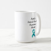 Survivor SA Teal Awareness Ribbon コーヒーマグカップ (正面右)