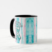 Survivor SA Teal Awareness Ribbon マグカップ (正面左)