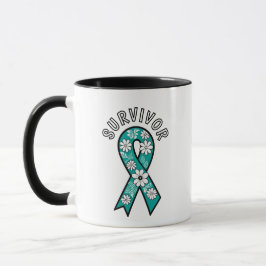 Survivor SA Teal Awareness Ribbon マグカップ