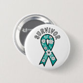 Survivor SA Teal Awareness Ribbon 缶バッジ (正面&裏面)