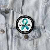 Survivor SA Teal Awareness Ribbon 缶バッジ (インサイチュ)