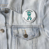 Survivor SA Teal Awareness Ribbon 缶バッジ (インサイチュ)