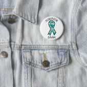 Survivor SA Teal Awareness Ribbon 缶バッジ (インサイチュ)