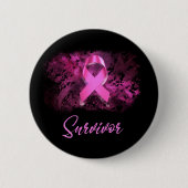 Survivor, support breast cancer awareness 缶バッジ (正面)