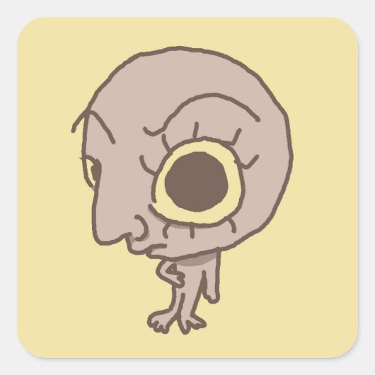 Susガイおもしろいステッカー スクエアシール (正面)