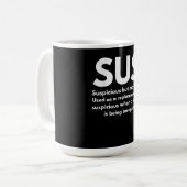 Sus定義疑わしいフレンド演技Sus コーヒーマグカップ (正面左)