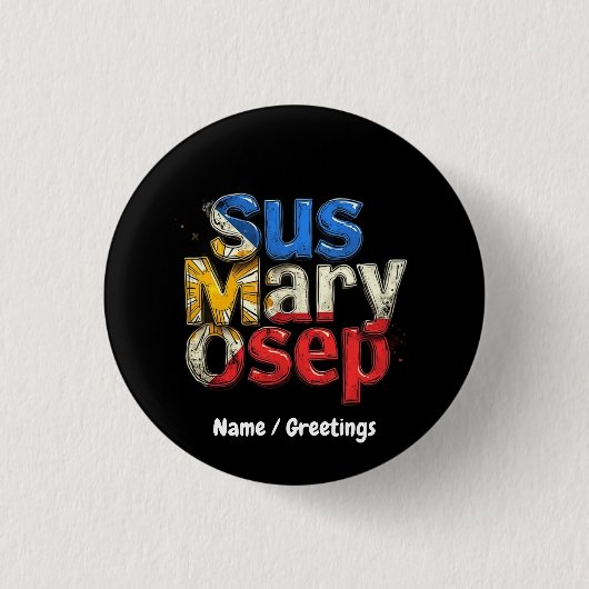 Sus Mary Osep Filipinoプライドカスタマイズ 缶バッジ (正面)