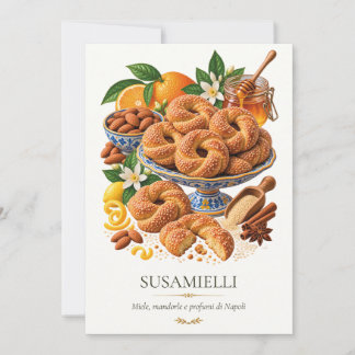 Susamielli – Vintage Italian Dessert 招待状