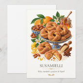 Susamielli – Vintage Italian Dessert 招待状 (正面/裏面)