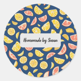 Susanによる手作り |オレンジとレモンのシール ラウンドシール