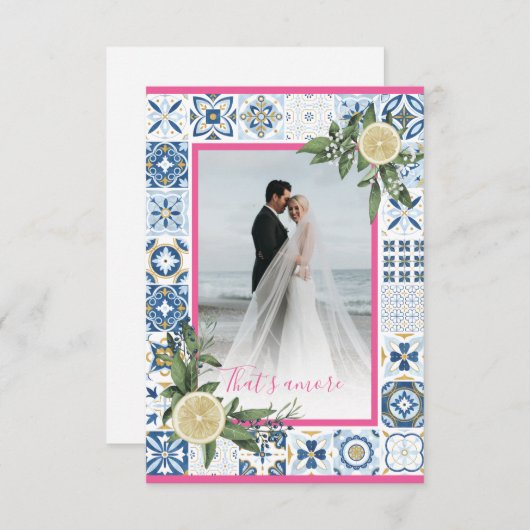 Susanのカスタムフォトカード – それはAmore V2 招待状 (正面/裏面)