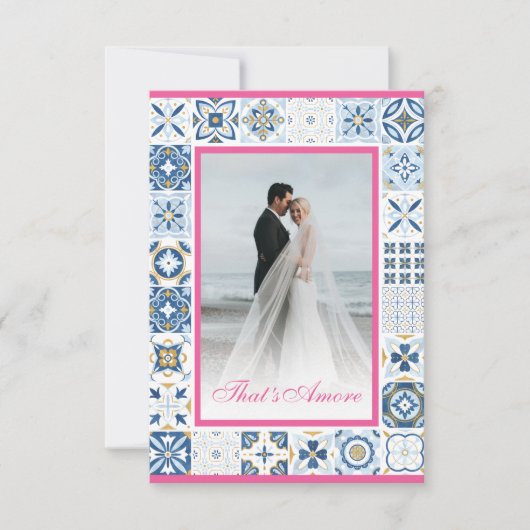 Susanのカスタムフォトカード – それはAmore V3 招待状 (正面)