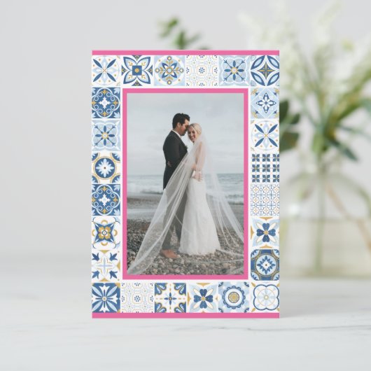 Susanのカスタムブライダルシャワーフォトカード 招待状 (スタンド正面)