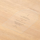 Susan エレガント Weddingモダン Save the Date アクリル招待状 (レイダウン)