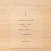 Susan エレガント Weddingモダン Save the Date アクリル招待状 (正面)