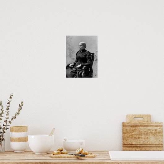 Susan B. Anthony Seated Portrait - 1891 ポスター (キッチン)