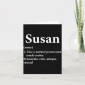 Susan Name Definition Funny D  カード (正面)