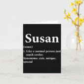 Susan Name Definition Funny D  カード (黄色い花)