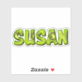 Susan Name Kiwi Design Aufkleber Sticker シール (シート)