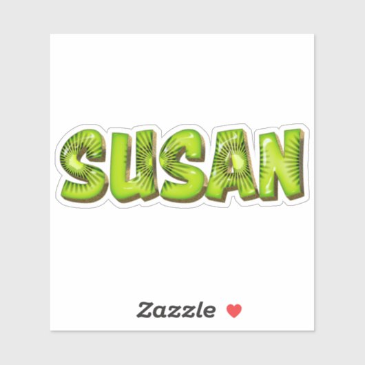 Susan Name Kiwi Design Aufkleber Sticker シール (シート)