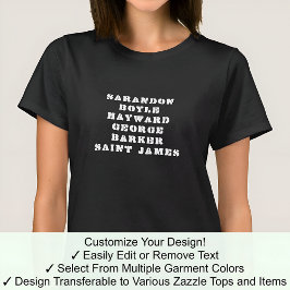 Susan Teeカスタムは、任意の名前04Wをパーソナライズ Tシャツ