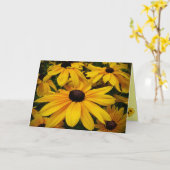 Susansの黒目の友情 カード (黄色い花)
