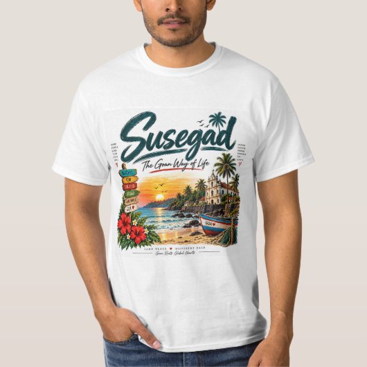 Susegad - ゴアの生き方 tシャツ (正面)