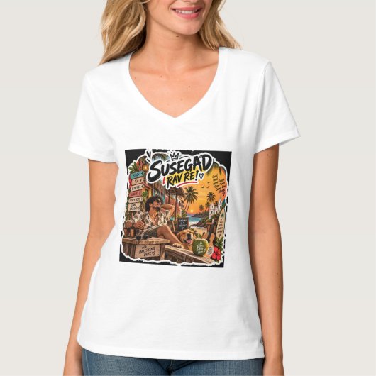 Susegad Rav Re！ - ゴアのライフスタイルの雰囲気 Tシャツ (正面)