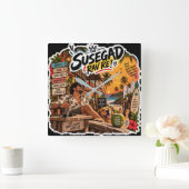 Susegad Rav Re! – Goan Lifestyle Vibes スクエア壁時計 (ホーム)