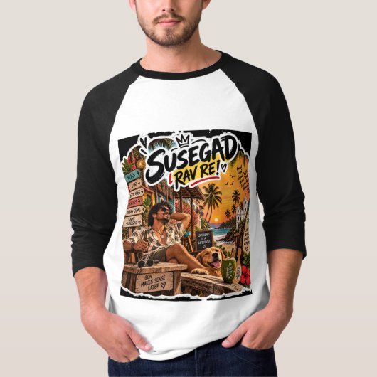 Susegad Rav Re! – Goan Lifestyle Vibes Tシャツ (正面)