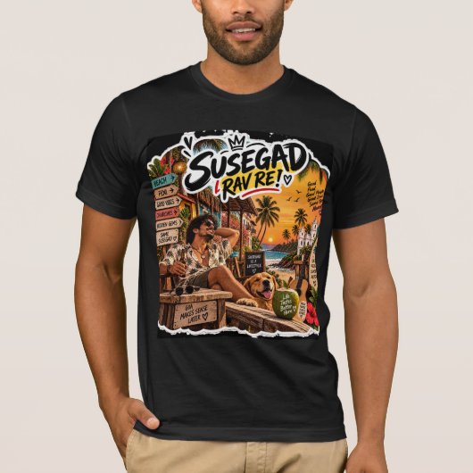 Susegad Rav Re! – Goan Lifestyle Vibes Tシャツ (正面)